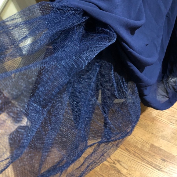 Lulu’s Navy Maxi Dress Prom Wedding Formal Removable Straps XS - Picture 9 of 9